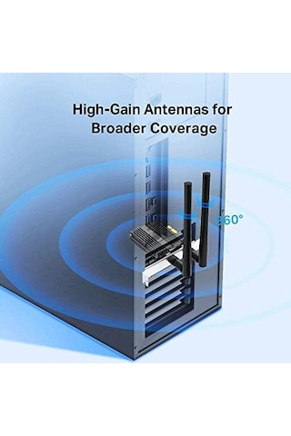 Tx50e, Ax3000 Mbps Wi-fi 6 Bluetooth 5.0 Pcıe Ağ Kartı, İki Anten, 1024-qam,ofdma Ve 160 Mhz Bant Ge