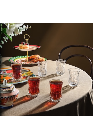 Rcr Etna 6'lı Çay Bardağı Takımı Şeffaf