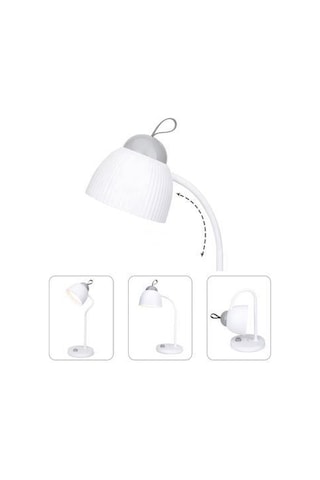 Wellhise Wd-6075 Dimmerli Led Ayarlanabilir Kablosuz Type-c Şarjlı Masa Lambası Beyaz