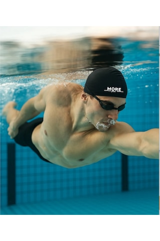 Likralı Bez Deniz Havuz Bonesi 3lü Siyah