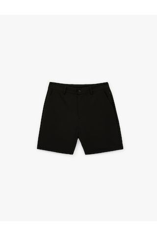 Koton Regular Fit Cepli Düğmeli Şort Siyah 6sam40042hw