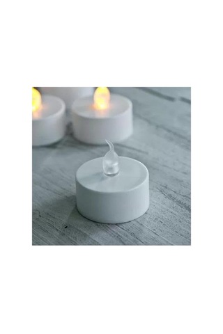 Pilli Led Mum İle Sıcak Sarı Işık, Dekoratif Ve Güvenli Kullanım 10c