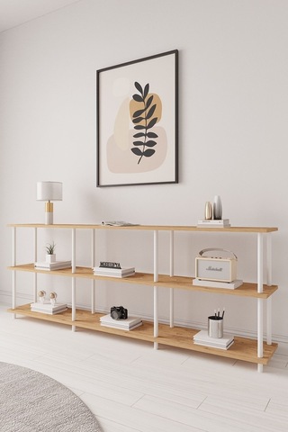 Çevir Kur 200 Cm Atlantik Çam Bd Raflı Konsol 200 75 29 Cm Atlantik Çam