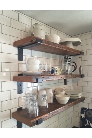 güvendekoratif duvar rafı Siyah