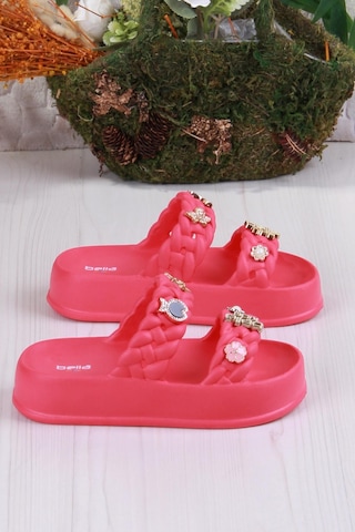 Fort Bella E423 Plaj Deniz Havuz Terliği Hafif Rahat Esnek Kız Çocuk Terlik Narçiçeği