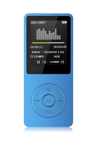 1049mp 8gb Hafıza Kartı li Ekranlı Mp3 Çalar Dahili Hoparlör Fm Radyo Bluetooth Müzik Çalar