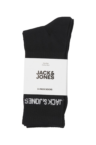 Jack & Jones Erkek Logo Detayli 3'lü Çorap Paketi - 12260083 Black