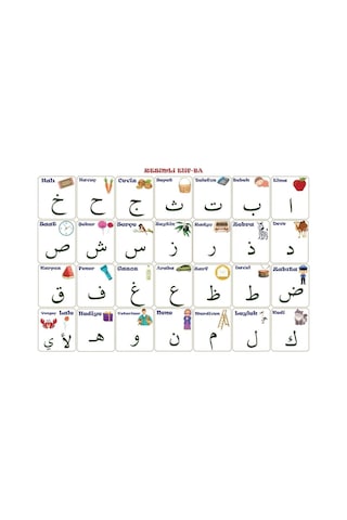 Buffer 70x100 Cm Statik Kağıt Elif-ba Öğrenme Tahtası Çok Renkli