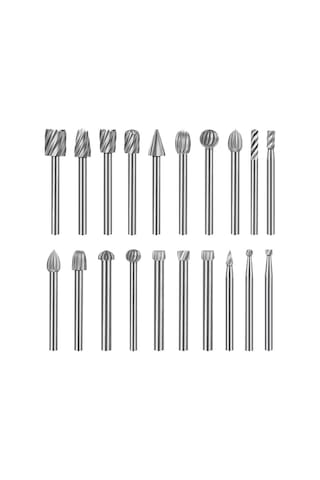 6590 Mini Ahşap Oyma Freze Uç Seti 20 Parça Sap: 3mm