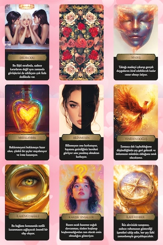 Kalbin Bağlantıları / 90 Adet Açıklamalı Tarot Kehanet Kartı