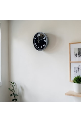 Gri Zarafet 36 Cm Duvar Saat Çok Renkli