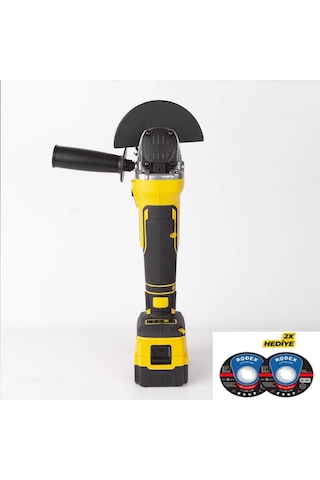 Stilmax STM1058 Profesyonel 125 MM Çift Akülü Şarjlı Taşlama Makinesi + Kesme Taşı 2'li