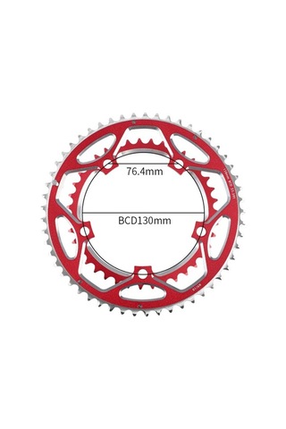 Ebitda West Bıkıng 2 Parça 53t-39t Yol Bisikleti Alüminyum Alaşımlı Kırmızı Kırmızı