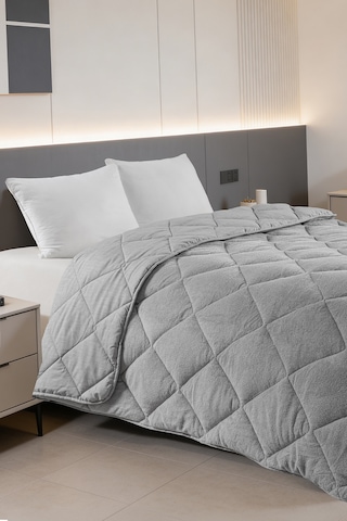 Pierre Cardin Wellsoft Çift Taraflı Yorgan Çift Kişilik Gri Gri