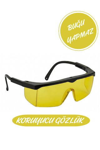 Buğulanmaz Sarı Koruyucu Gözlük
