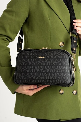 Just Polo Kadın Günlük Kullanıma Uygun Uzun Ayarlanabilir Askılı El Ve Omuz Çantası Shoulder Bag Siyah