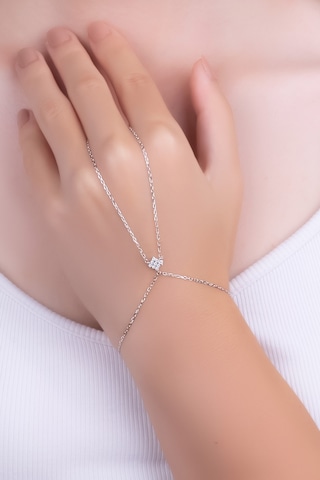 So Chic Niirvana 18 Ayar Beyaz Altın Kaplama 20 Cm Gümüş Şahmeran Rodyum