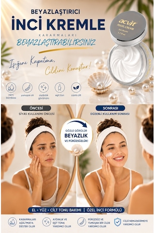 Acvit Cilt Tonu Renk Açıcı İnci Krem 50 ML