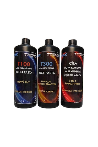 Trendwax 3lü Set 1 Litre Kalinpasta, Hare Giderici Pasta, Koruyucu Cila Wax