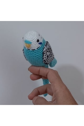 Amigurumi Kuş Muhabbet Kuşu Turkuaz Bebek Oyuncakları