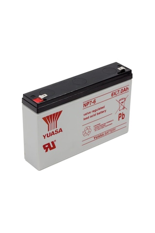 Yuasa Np7-6 6v 7ah Bakımsız Kuru Akü