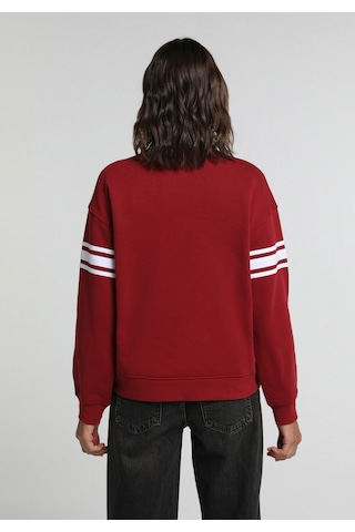 Colin's Colins Regular Fit Yuvarlak Yaka Baskılı Kadın Kirmizi Sweatshirt Cl1080907 Q1.v2 Red Kırmızı