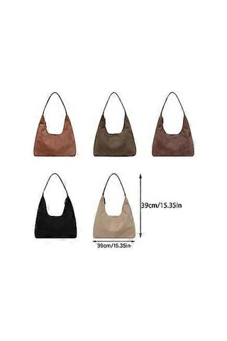 Kadın Kışlık Rahat Kol Çantası Vintage Basit Omuz Çantası Bol Çanta Kol Çantası Ofis Çantaları Kahve Kahve Diğer