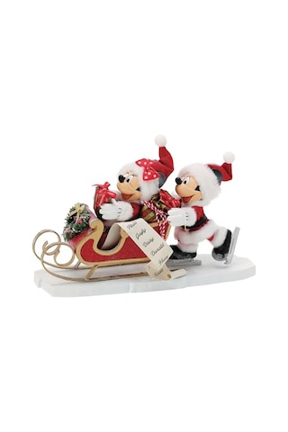 Tr Possible Dreams Disney Mickey Ve Minnie Mouse Buz Üzerinde Eğlenceli Heykelcik, 18,7 Cm, Çok Renkli Diğer