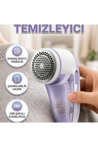 Usb Şarjlı Tiftik Ve Tüy Temizleme Makinesi Çıkarılabilir Hazne, Anti-statik Fırça Renkli