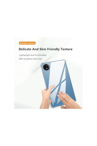 Xiaomi Redmi Pad Se 8.7 İnç Kılıf Şeffaf Köşe Korumalı Crystal Clear Silikon Arka Kapak Kılıf