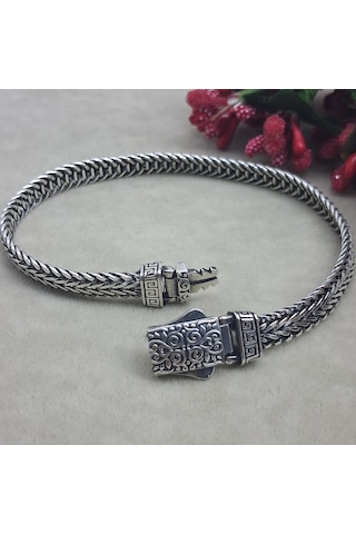 925 Ayar Gümüş Yeni Model Erkek Bileklik 5.5  Mm