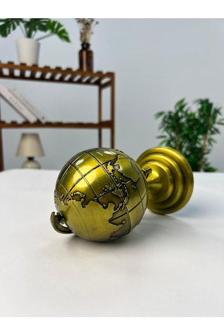 Favora Metal Dekoratif Dünya Obje - Gold