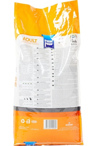 Pawpaw Yetişkin Kedi - Balıklı Kuru Mama 15 Kg