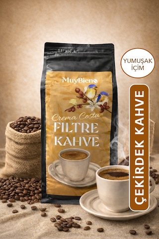 Crema Costa Filtre 1000 Gr Çekirdek Kahve Çekirdek Kahve