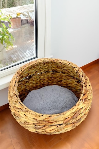 Digithome Hasır Kedi Köpek Yatağı İç Minderli 48 CM