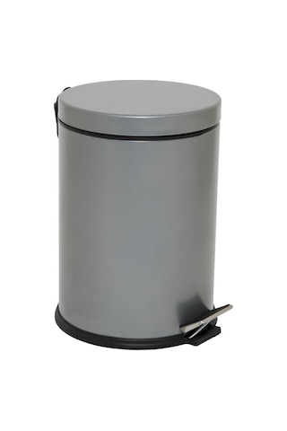 Foreca Pedallı Çöp Kovası Gri 5 Lt Gri