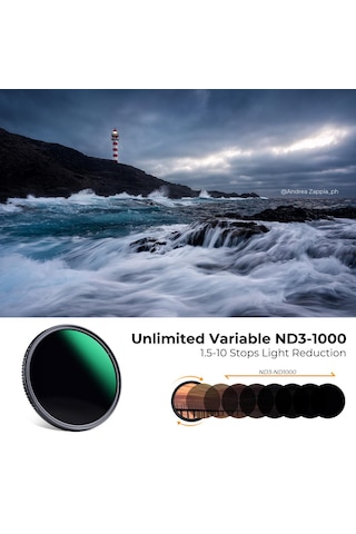 K&f Concept ND3-1000 77 MM Varibale Nano-D ND Ultra Filtre