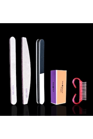 Qingmipy 5'li Tırnak File Seti: Profesyonel Ve Kişisel Kullanım İçin Esnek, Dayanıklı Tırnak Şekillendirme Aletleri Renk Rastgele