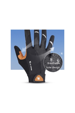 West Bıkıng Yp0211197 Tam Parmak Şok Emici Kaymaz Motosiklet Bisiklet Eldiveni 001