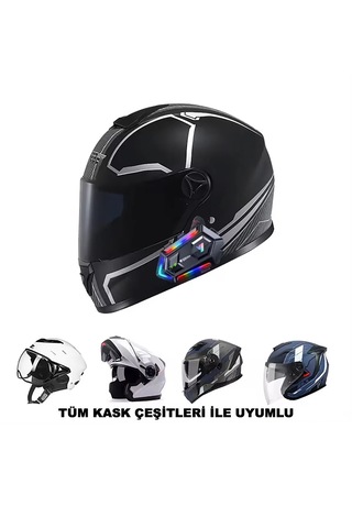 Y20 Max Motosiklet Bluetooth 5.3 Kask Intercom 2 Kişi 300 Metre E