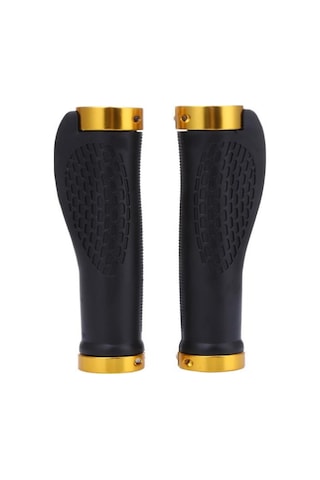 Ranyeek Mountain Bisiklet Alüminyum Kilitleme El Koruması, Lastik Anti Kayma Tutamak, Sarı Çift, Dayanıklı Parça Sarı