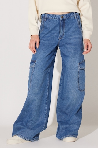 Lee Loose Fit Geniş Kesim Normal Bel Açık Mavi Esnek Cargo Slouch Jean Denim Kot Pantolon L34NHLD67 Mavi