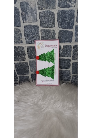Örgümania Çıtçıtlı Toka- Eva Yılbaşı Tokası- Yılbaşı Ağacı Yeşil