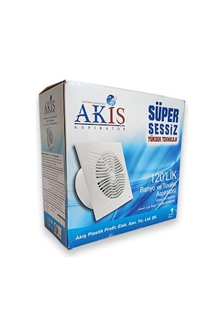 Akiş 120'Lik Banyo Tuvalet Aspiratör Havalandırma Fanı 18.5 Cm