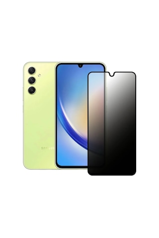 Samsung Galaxy A34- Uyumlu Privacy Hayalet -gizli- Temperli Cam Ekran Koruyucu - Anti Static Esd Hd