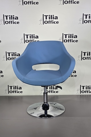 Monaco Çalışma Kuaför Kesim Koltuğu Tepsi Ayak Açık Mavi