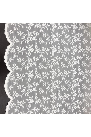 Perdealemi Özel Örme Dokulu Dantel Tül Perde , 100x260, Seyrek Pile, 1/2 Çok Renkli