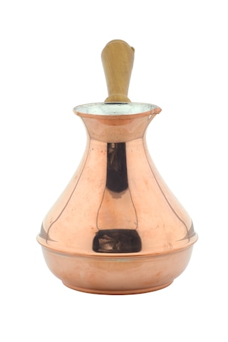 Bakır Sade Zarif Minimal 375ml Renkli Rus Cezvesi Orta