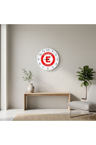 Eczacılara Özel İsimli Cam Saat - Eczane Logolu Mesleki Hediye 30 Cm Çok Renkli