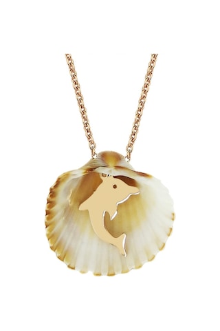 Rose Gümüş Deniz Kabuğu Yunus Kolye G789Kl Altınsepeti